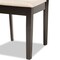 Baxton Studio Fenton Modern and Contemporary Sand Fabric and Dark Brown Finished Wood 5-Piece Dining Set 176-11378-8026-Zoro - alternate 9